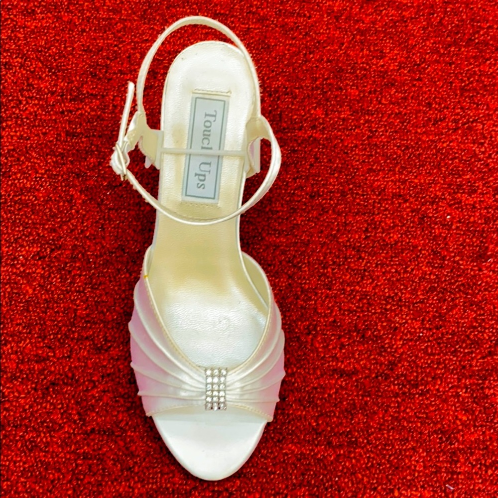 Brand new White sateen bridal shoes